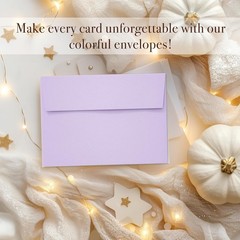 50 pack 4×6 envelopes,4×6 colored envelopes for invitations, inches