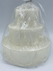 Crate & Barrel Wedding Cake Candle – Never Used