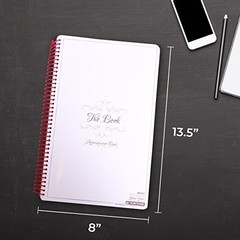 Notebook Planner, 4 Column Appointment Book – Large 8.5″ x 13.5″ Undated 2025
