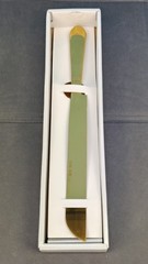 Unbranded Gold Tone Cake Knife And Server Set for Wedding Stainless Steel