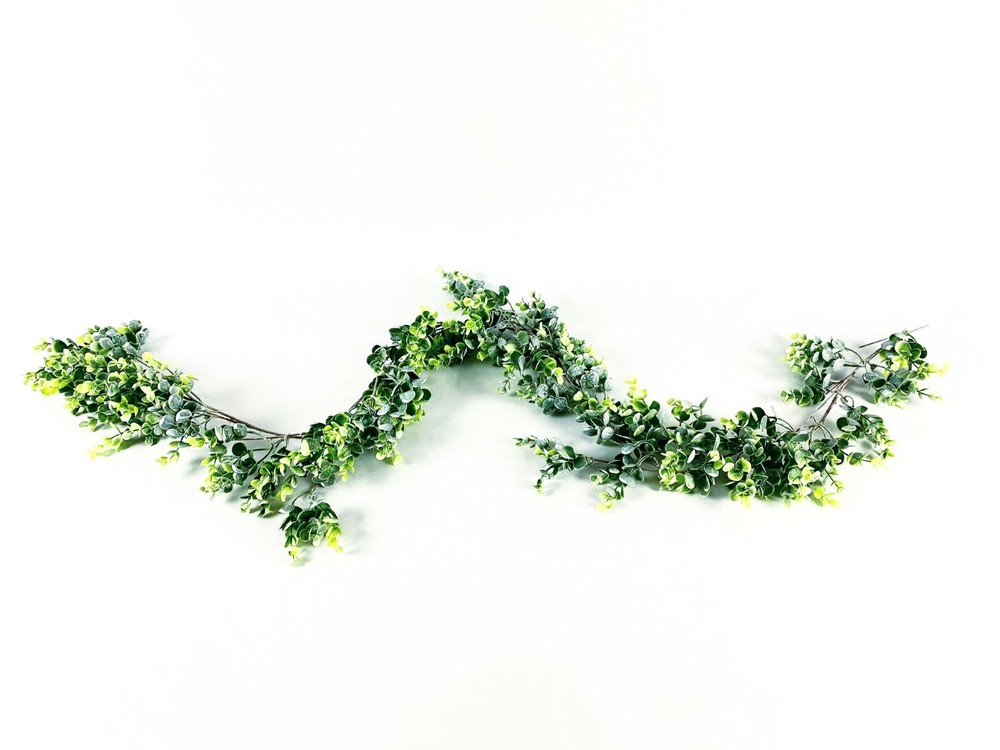 10 Frosted Eucalyptus Garlands – 5 feet long