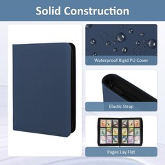 Trading Card Binder 9 Pocket Zipper Fvxldcz Pu Cover Card Collection Binder 540