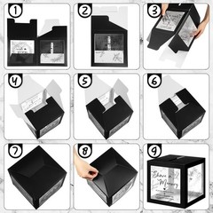 Pajean 50 Pcs Greenery Share a Memory Cards for Collections 10 x 15 cm, Black