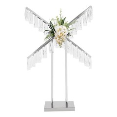 X-Shaped Crystal Flower Stand,Flower Stand Decoration for Wedding/Birthday/Party