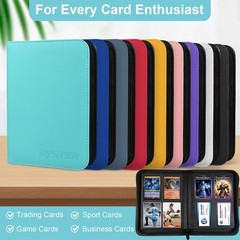 Byster 4 Pocket Card Binder Premium Pu Trading Card Binder Zipper 160 Capacity
