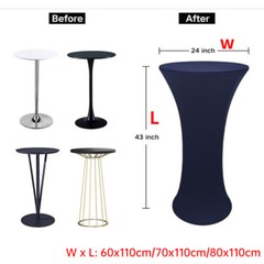 60/70/80cm Cocktail Table Cover Spandex Cloth for Wedding Party Meeting Decor