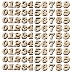 Wooden Table Numbers Unpainted Wooden Crafts Unfinished Wood Painting