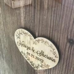 Rustic Wedding Guest Book Alternative | Acrylic Frame 80 Hearts | Unique Rece…