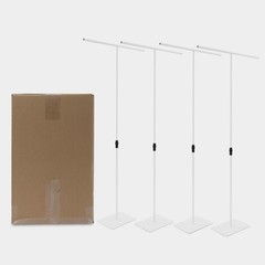 White 4PCS Metal Wedding Backdrop Stands,Party Adjustable Height Backdrop Stands