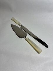 Hallmark Wedding Cake Cutting Set Stainless Steal Pearl Like Handles Japan