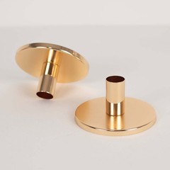 2 Gold Metal Taper Candle Holders Wedding Party Events Favors