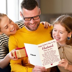 Funny Fathers Day Card Gift from Wife, Sweet Fathers Day Cards for Husband, T…