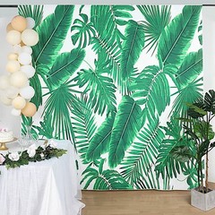 8 ft Printed Vinyl PHOTO BACKDROP Tropical Leaves Party BANNER Events