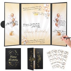 Black Gold Birthday Party Decorations,18″ x 12″ Creative Birthday Decorations…