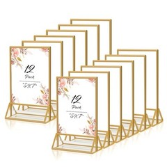 Gold Frames 5×7 Acrylic Sign Holder Double Sided Picture Frames 5X 7-12 Pack