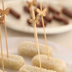 100 Natural Biodegradable Butterfly Cocktail Sticks Party Events Decorations