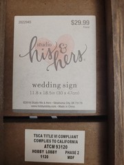 Wedding Wood Sign By Studio His and Hers 12 X 19. sit wherever your heart desire