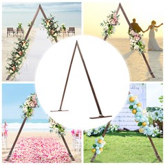 7x8ft Retro Wood Wedding Arch Backdrop Flowers Frame Stand Background Prop Decor