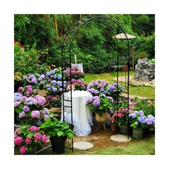 Metal Garden Arbor Wedding Arch 95.3″ H x 45″ W, Heavy Duty Rustproof Iron Pe…