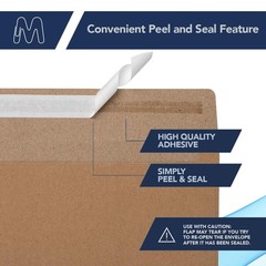 MOS A4 Kraft Envelopes 4.25 x 6.25 Inch 500 Pack — Brown Self-Seal A4,