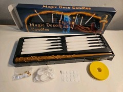 Harry Potter 10 LED Flameless Floating Candles Magic Wand Remote Halloween Decor