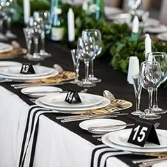 FAVSTOCK Double Sided Plastic Table Numbers for Restaurant, Wedding Seating