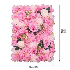 12* Artificial Flower Wall Silk Rose Dahlia Greenery Backdrop for Wedding Party