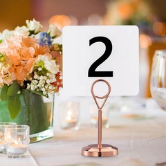 50 Pcs Double-Sided Table Numbers 1-50, 3.7×4 Inch Plastic Cards, White
