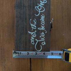 Studio His & Hers Lockable Wooden Ring Bearer Box Wedding ‘And the Two Become O…