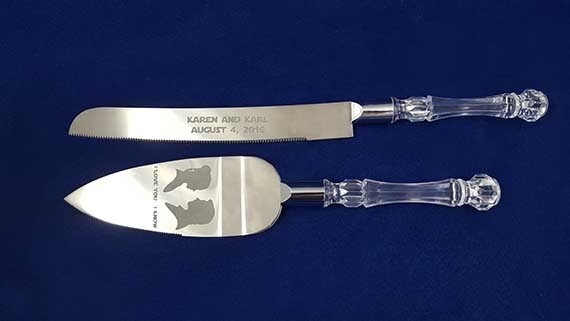 Star wars I Love You I Know Engraved Wedding cake server set starwars