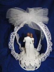 New Vintage Wilton Wedding Bliss Wedding Cake Top, white tux # 117-7331A