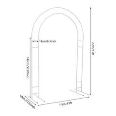 Metal Stand Arch 7.2ft Wedding Balloon Backdrop Party Stand For Garden Outdoor