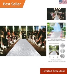 Aisle Runners for Weddings 10 ft by 4 ft Silver Aisle Runner Wedding Aisle Ru…