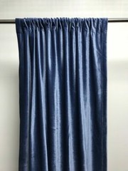 Navy Blue Heavy Style Velvet Curtain 12ft Drape Stage/Theater/Home Noise Thermal