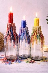 Drip Candles – 6 Pack Dripping Wax Candles, 6.5” Unscented Tapers for White