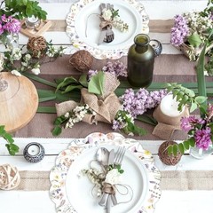 G.R.I – 50 Pcs Summer Flower Paper Place Mats, Watercolor Wildflower Butterfly