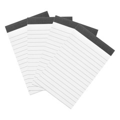 4 Pcs Writing Note Pads, 3 x 5 Inch A7 Lined Refill Paper, White