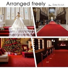 Red Carpet Runner for Party,140GSM 2.6FTx15FT Carpet Party Decorations Runway