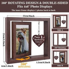 1 Year Anniversary Picture Frame Gifts for Men Women, 1st Anniversary Frame G…