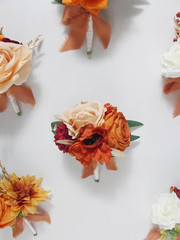 6Pcs Burnt Orange Flower Centerpieces for Weddings & Home Decor