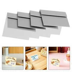 4Pcs Stainless Steel Place Card Holders Table Sign Stand for Restaurant Use