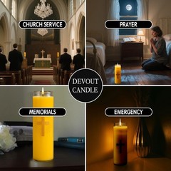 Mosroad 4 Packs Beeswax Prayer Candles 7 Day Devotional Candles In Glass 100