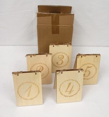Table Top Decorations Numbers for Wedding Reception 1-24 Double Sided Real Wood