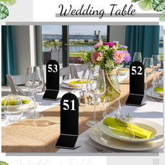 100 Pcs Acrylic Table Numbers 1-100 Double Sided Table Number Cards Wedding Tabl