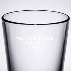 ANY TEXT, Custom Customized Engraved Pint Glasses for Beer, 16 oz Stein New