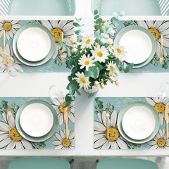 Croar Spring Summer Daisy Flower Placemats 12»X18», Spring-daisy