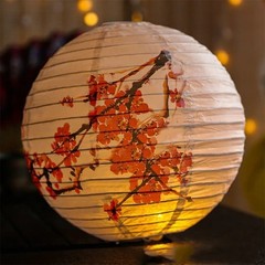 Chinese Flower Printed Decor for Wedding Party Japanese Style Paper Lantern