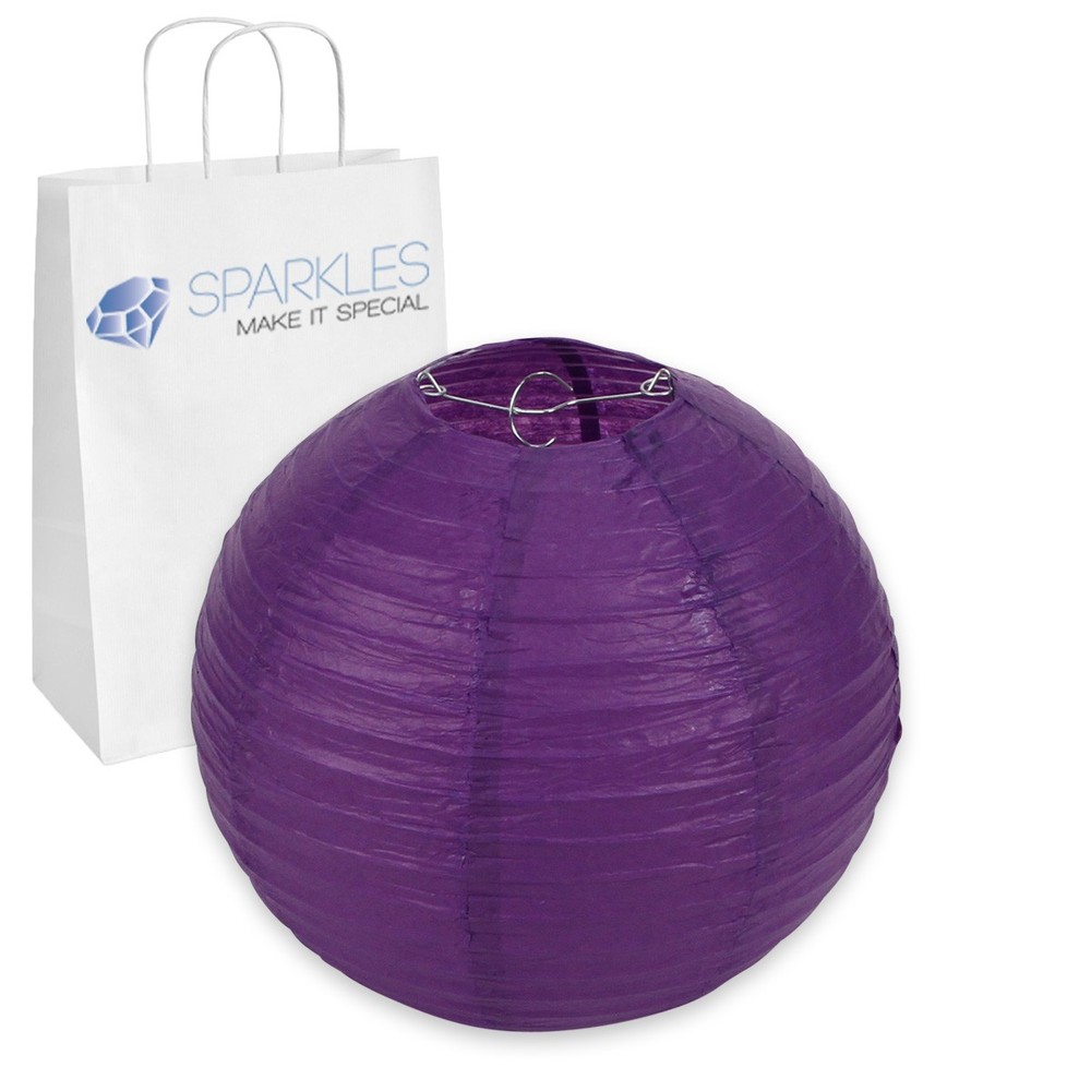 5 pcs 6″ inch Chinese Paper Lantern – Purple – Wedding Party Event Decoratio jv