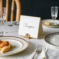 Place Cards Pack of 100 Premium Tent Name Place Cards for Table Setting with Gol