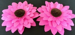 Paper Flower Wedding Party Nursery Wall Decor Shower Hot Pink Sunflower 2 Pieces